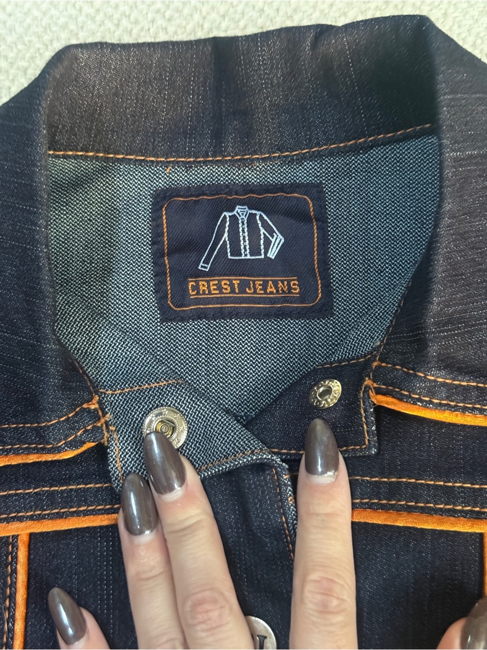 Crest Jeans Vintage Dark Denim Cropped Jacket - Picture 7 of 7